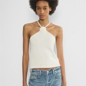 ARITZIA WILFRED Accord White Knit Strappy Top